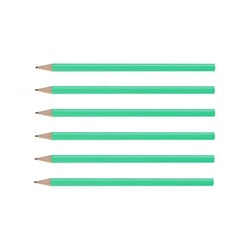 Crayon graphite WONDAY - Lot de 6 - Corps hexagonal - Vert - HB