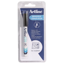 Lot de 12 marqueurs permanents spécial congélation - ARTLINE - Pointe conique 1 mm - Noir