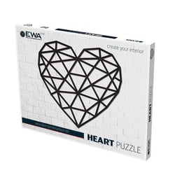 Puzzle mural en bois - Coeur 61,5 cm