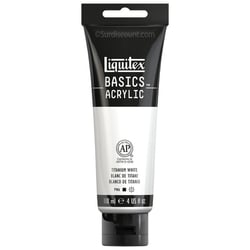 Peinture Acrylique en tube blanc de titane 118ml - Liquitex Basics Amazon