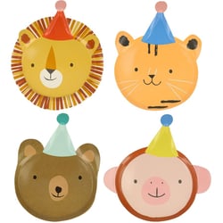 8 Assiettes Découpées La Parade des Animaux