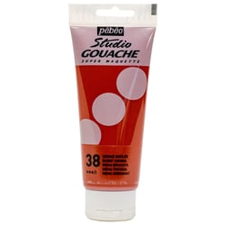 Peinture gouache - Sienne brûlée - 38 - Fine - Pébéo - Studio Gouache - 100ml