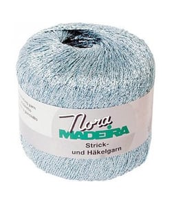Fil à crocheter et à tricoter métallisé Nora Madeira - 25GR 333 Bleu