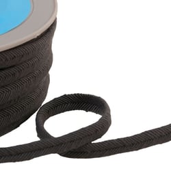 Bobine 20m double cordon fils 10mm gris noir