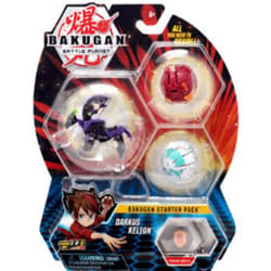 Bakugan battle planet - pack de demarrage darkus kelion : 3 boules - spin master 20118473