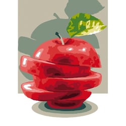 Princesse - Canevas antique Pomme à croquer 32x50 cm