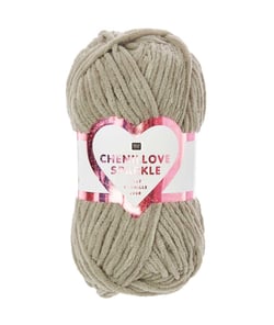 Pelote à tricoter CREATIVE CHENILLOVE SPARKLE - 100gr - Rico Design 07 Taupe Marron