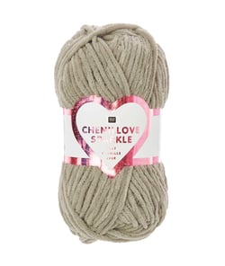 Pelote à tricoter CREATIVE CHENILLOVE SPARKLE - 100gr - Rico Design 07 Taupe Marron