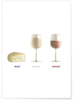 Affiche Bleu Blanc Rouge | A3 : 29,7x42cm