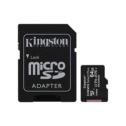 kingston Carte MicroSDXC 64Go UHS-I Classe 10 Transfert Rapide avec Adaptateur Noir