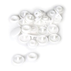 Graine Créative - Boutons pression résine Blanc (10 boutons)
