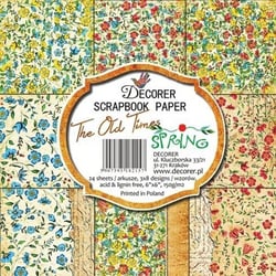 24 papiers fantaisis assorties 15.2 x 15.2 cm Décorer THE OLD TIMES SPRING