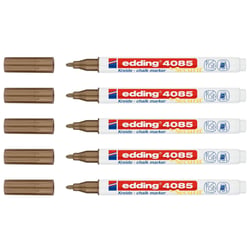 Lot de 5 marqueurs craie liquide - EDDING - Pointe ronde 1-2 mm - Cuivre