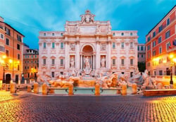 Puzzle 1000 pièces - La Fontaine de Trevi, Rome - Italie - Bluebird Puzzle