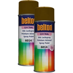 2 sprays de peinture Belton Spectral RAL6014 olive jaune 400ml