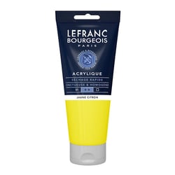 Peinture acrylique - Jaune citron - 169 - Fine - Lefranc Bourgeois - Tube 200ml