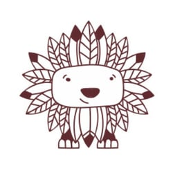 Graine Créative - Tampon en bois Lion Feuilles
