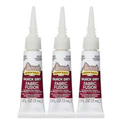 Colle pour tissu super forte Aleene's - Liquide - Transparente - Tube 3ml 3 pièces