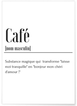 Poster Définition Café | A3 : 29,7x42cm