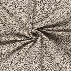 Tissu Bengaline de Viscose tacheté léopard abstrait sur fond Beige