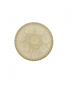 Bouton métal motif floraux 23mm à queue - Prym Vert Turquoise