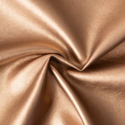 Tissu Simili cuir d'habillement métallisé souple uni Cuivre
