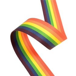 Sangle à rayures / stripes multicolore 40mm au mètre