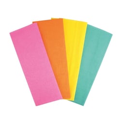 MégaCréa DIY - Papier Crépon Couleurs vives 100x50 cm 4 pièces