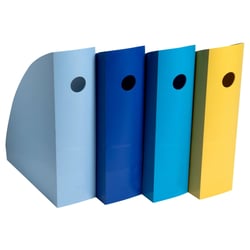 Set de 4 porte-revues Mag-Cube Bee Blue - Couleurs assorties - Exacompta