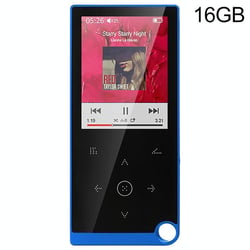 Lecteur MP4 16GB Écran Tactile 2.4 Pouces Support E-Book Alarme Argenté Bleu YONIS