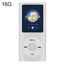 Lecteur MP4 Écran 1.8 Pouces 16GB Avec Écouteurs Et Câble Noir Argent YONIS