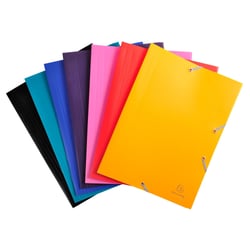 Chemise à élastique 3 rabats Polypropylène 4/10e Opaque Eco - A4 - Couleurs assorties - x 60 - Exacompta