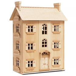 Grande maison de poupées en bois naturel
