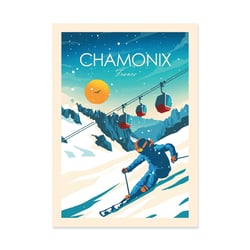 Affiche 50x70 cm - Chamonix - Studio Inception