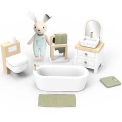 Salle de bain de la maison de poupée lapin - Speedy Monkey