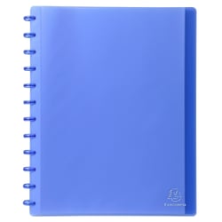 Protège-documents à anneaux et pochettes détachables 60 vues - A4 - Bleu - x 4 - Exacompta