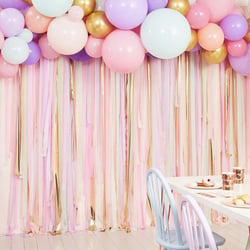 Kit Déco - Ballons et Rideau Pastel