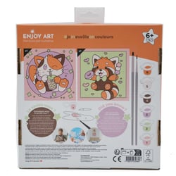 ENJOY ART - Peinture par Numéros 20x20cm Junior Kawaii Chat Panda