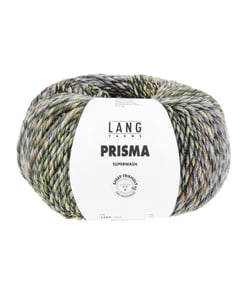 Pelote Prisma 100g — 100% Mérinos Extrafine — Lang Yarns 03 Noir/vert clair/gris