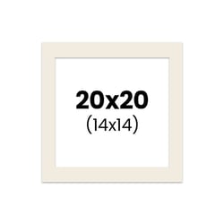 Passe-partout - Blanc cassé - 20x20cm - Photo 14x14cm - Pour cadre - Encadrement