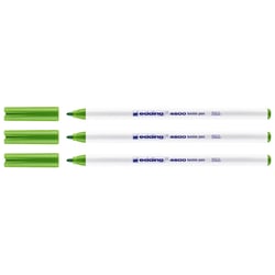 Lot de 3 marqueurs textiles permanents pointe fine 1 mm - EDDING 4600 - Vert clair