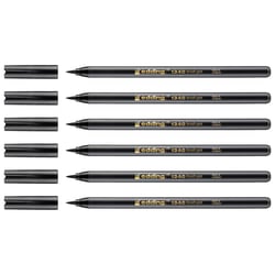 Lot de 6 feutres pointe pinceau - EDDING - Noir - 1-3 mm