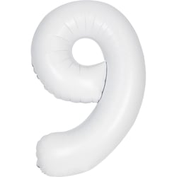 Ballon Géant Blanc Mat - Chiffre 9