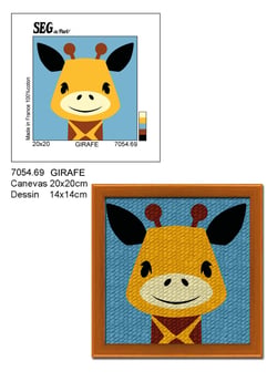 Kit canevas Soudan Girafe 20x20cm