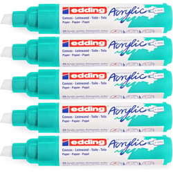 Lot de 5 marqueurs peinture pointe large - EDDING - Turquoise opulent - 5-10 mm
