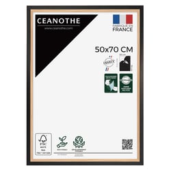 Cadre photo Actual bois noir 50x70 cm