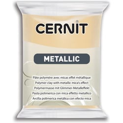 Pâte polymère - Opaque - A cuire - Pâte à modeler - Champagne - Bloc de 56g - Cernit - Metallic
