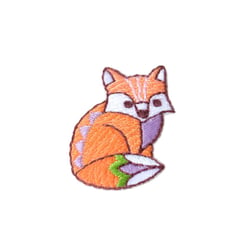 Ecusson thermocollant forêt renard 3cm x 3,6cm