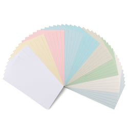 Carton en lin Florence - Tous niveaux - 45 feuilles - Pastel - 13,5 x 27 cm - 250 g/m²