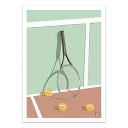 Affiche 30x40 cm - Raquette verte - LPX Illustration